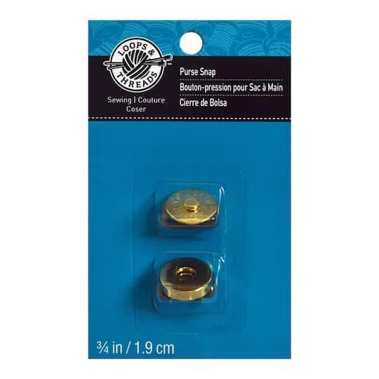 12 Pack: Gold Magnetic Purse Snap by Loops & Threads™